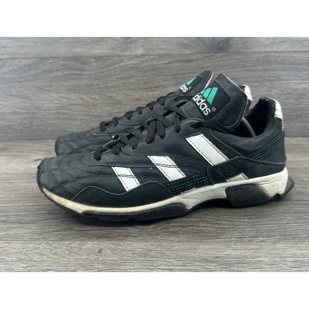 Adidas Indoor Turf Soccer Shoes Men Size 8 Black Vintage 087225 Low Top Sneaker